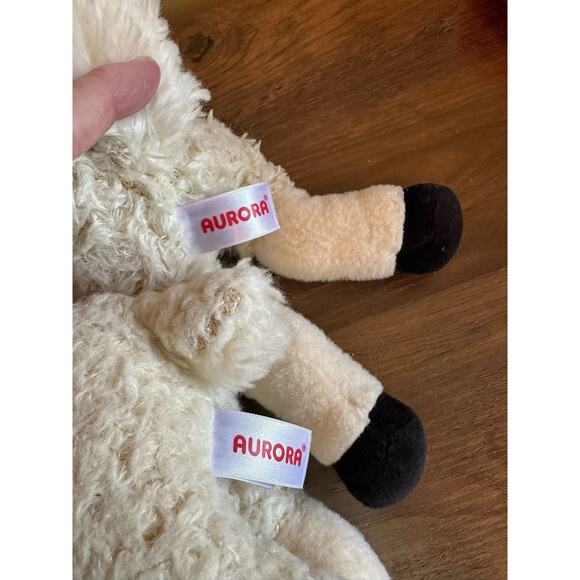Set of 2 Aurora Lamb Plush Stuffed Animal Sheep Pair Cream White Soft Toy Kids - Picture 8 of 13
